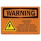 Signmission OSHA Warning Sign, 7" Height, 10" Width, Rigid Plastic, Hazardous Voltage Contact May, Landscape OS-WS-P-710-L-12164 - alternate 1